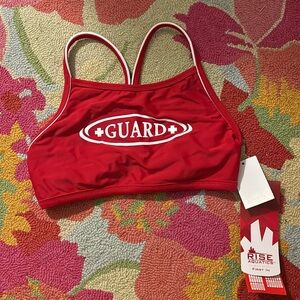RISE Guard H-Back Reversible Bikini Top- Size XS- Never Worn